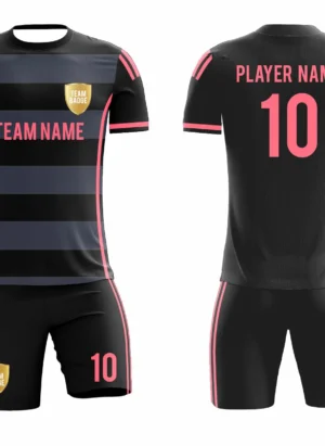 Black Sublimation Custom Soccer Jersey Adult & Youth Unisex