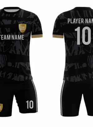 Black Sublimation Custom Soccer Jersey Adult & Youth Unisex
