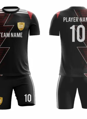 Black Sublimation Custom Soccer Jersey Adult & Youth Unisex