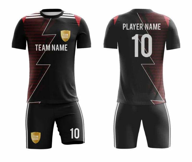Black Sublimation Custom Soccer Jersey Adult & Youth Unisex