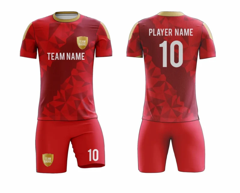 Red Sublimation Custom Soccer Jersey Adult & Youth Unisex
