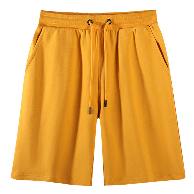 Wholesale Plus Size Blank Plain Custom Logo 5 Inch Men Gym Sports Streetwear Outdoor Athletic French Terry Shorts for Men - Image 4