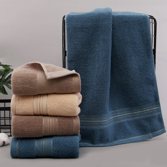 Luxury Custom Logo Solid Color Absorbent Washcloth White Hotel Custom Cotton Bath Towel