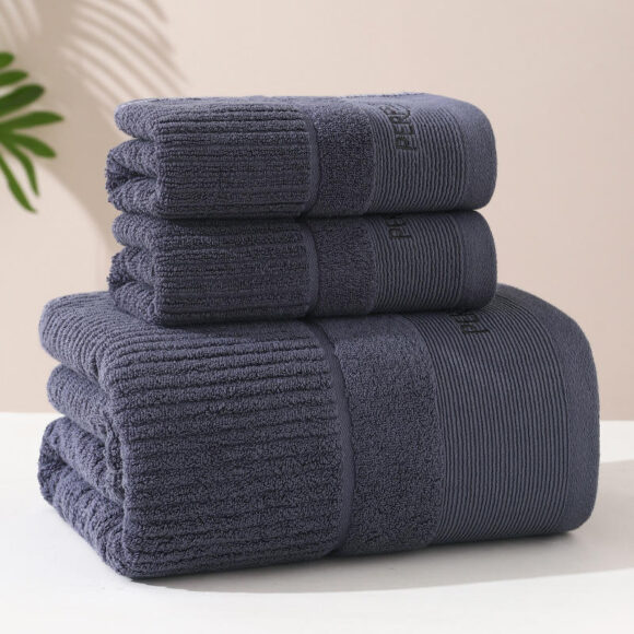Custom Logo Solid Luxury Good Absorption Soft 100% Cotton Bath Towels - Image 6