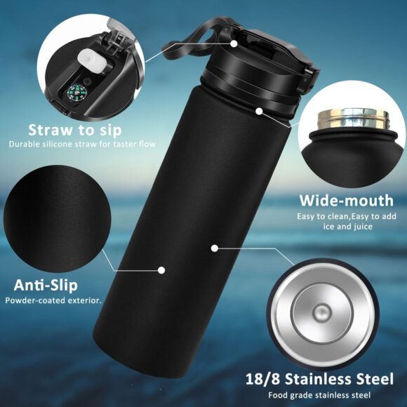 Outdoor Cartridge Camping Stainless Steel Portable Direct Drinking Insulated Cup Water Purification Cup Water Bottle Filter - Image 3