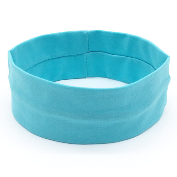 Wholesale Sports Headband Cotton Elastic Wide Sweatband Running Yoga Fitness Solid Color Hairband - Image 3
