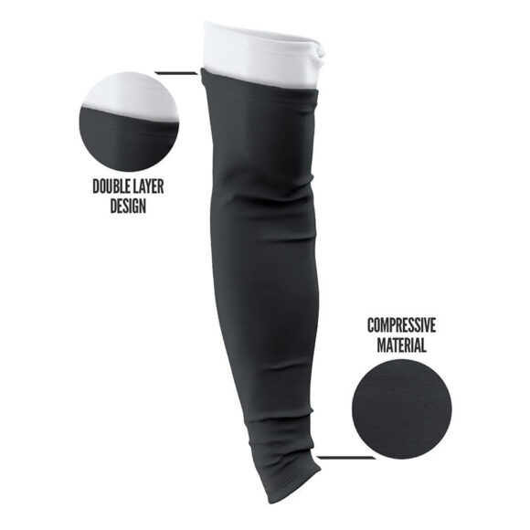 Comfortable Fabric Double Arm Sleeves Rugby Baseball Arm Sleeves Elastic Compression Arm Sleeves - Image 4