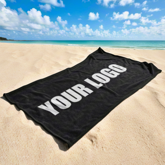 Custom Design Beach Towel 100% Microfiber Velour Custom Logo Quick Dry Large Size Beach Towels With Print Logo