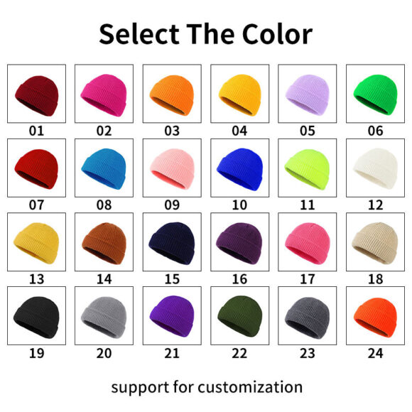 Wholesale Short Cuff Knitted Fisherman Beanie Cap Custom Private Label Logo Acrylic Knitted Hat for Men Women Kids Children - Image 4