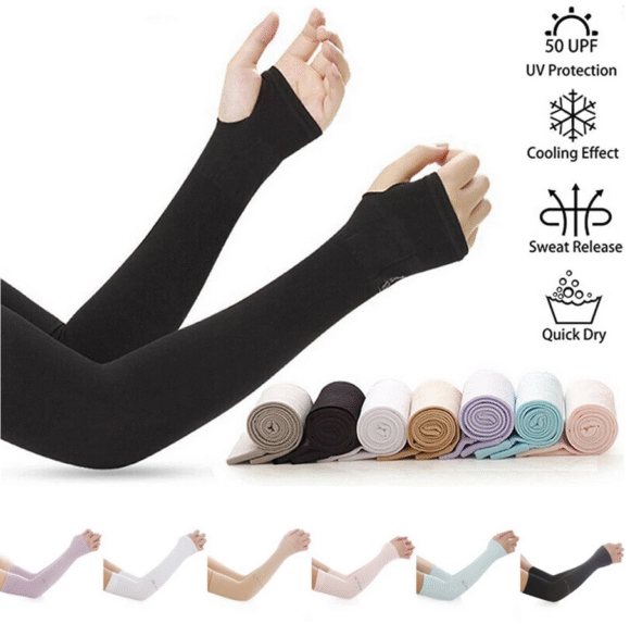 Arm Sun Sleeves UV Protection Cooling for Men Women Sunblock Cooler Protective Outdoor Sports Long Arm Cover Sleeves - Image 2