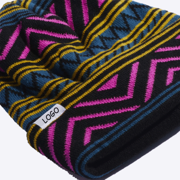 Streetwear Beanie Custom Unisex Acrylic Knitted Custom Winter Hats Custom Jacquard Knitted Woven Label Beanies - Image 2