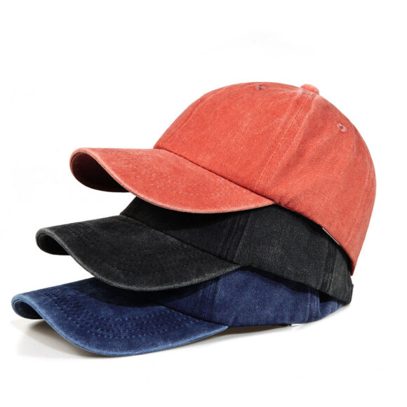 Wholesale Blank Washed Unstructured Low Profile Dad Hat Custom Logo Cotton Solid Strapback Vintage Baseball Cap - Image 5
