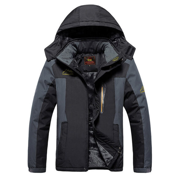 Custom Outdoor Winter Jacket With Hood Men's Jacket Windbreaker Custom Work Jacket Custom - Image 5