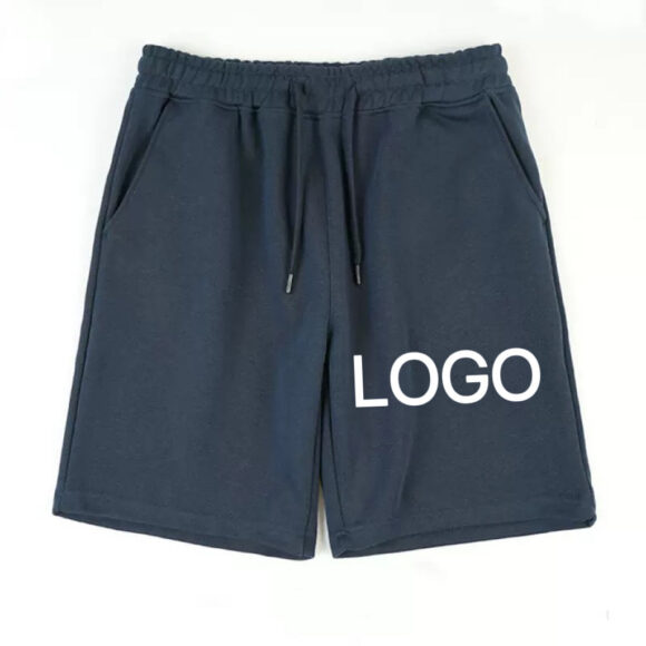 Custom Logo Cotton Sports Gym Shorts for Men Casual Essentials Elastic Waist Mid-Waist Running Pants OEM Service - Image 2