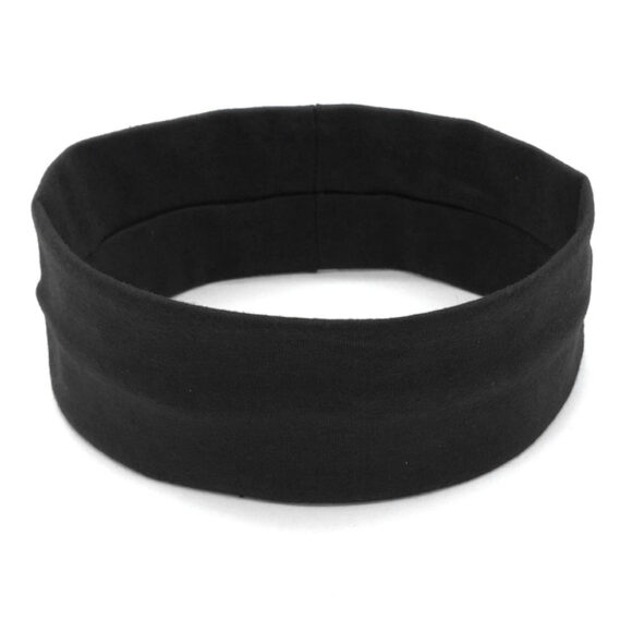 Wholesale Sports Headband Cotton Elastic Wide Sweatband Running Yoga Fitness Solid Color Hairband - Image 5