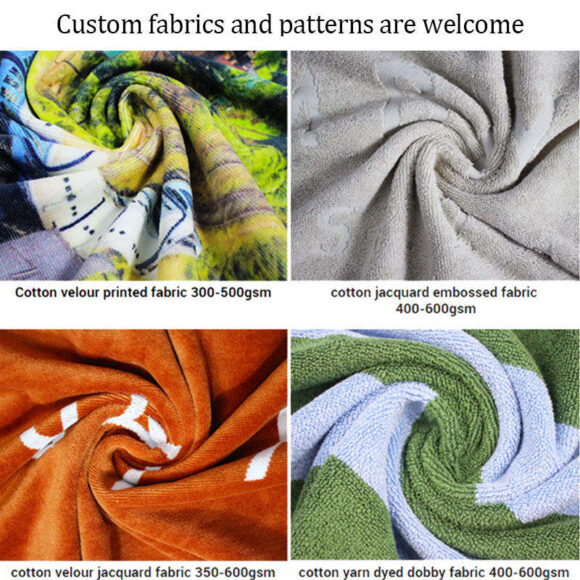 Custom Design Beach Towel 100% Microfiber Velour Custom Logo Quick Dry Large Size Beach Towels With Print Logo - Image 5
