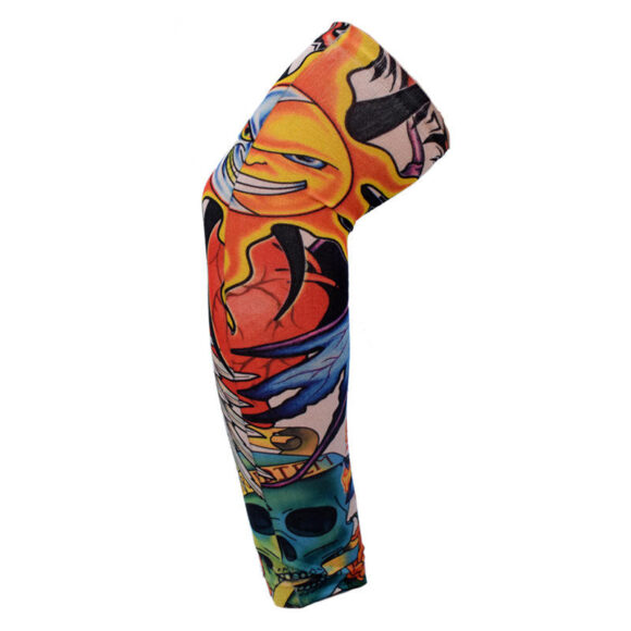 Custom Seamless Tattoo Sun Protection Sleeves Outdoor Sports Golf Seamless Tattoo Sleeves with Logo Prints