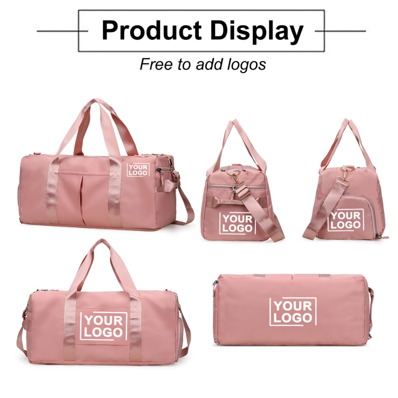 New Arrivals Custom Nylon Portable Durable Travel Gym Exercise Bag Waterproof Sports Bag with Logo Duffel Bag - Image 3