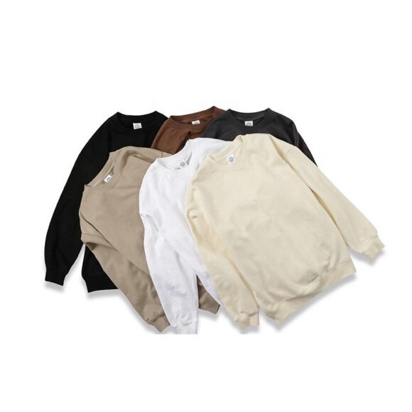 Wholesale 350gsm Crew Neck Unisex 100% Cotton Oversized Sweatshirt Embroidered Crew Neck Men Blank Crew Neck Sweatshirt Hoodie - Image 3