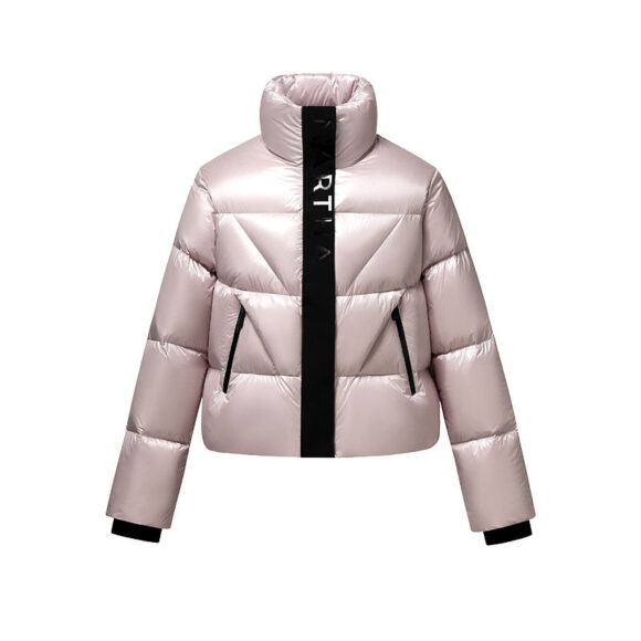 Factory Price Martha Women's Winter Coat Black Gold Short Style Waist-Tightening Modern Fashion Design Waterproof Down Jacket - Image 3