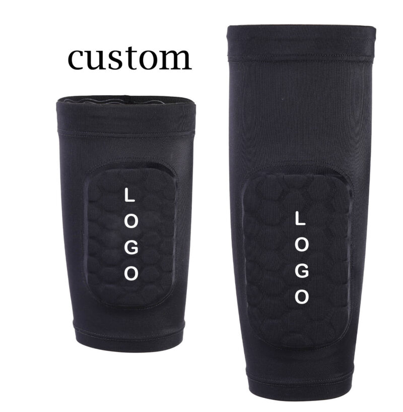 Custom Compression Soccer Leg Guard Football Shin Guards Eva Foam Anti-Slip Calf Sleeves Shin Guards Support Soccer Shin Guards - Image 2