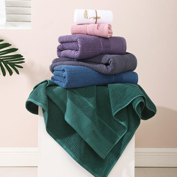 Custom Logo Solid Luxury Good Absorption Soft 100% Cotton Bath Towels - Image 4