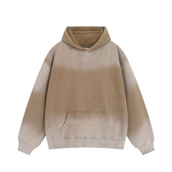 High Quality Factory Wholesale Custom Logo 400gsm Cotton Blend Unisex Oversized Drop Shoulder Acid Washed Hoodies For Men Women - Image 5