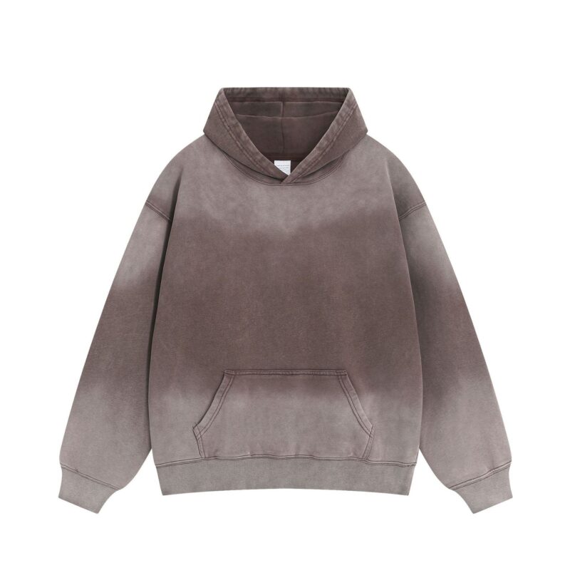 High Quality Factory Wholesale Custom Logo 400gsm Cotton Blend Unisex Oversized Drop Shoulder Acid Washed Hoodies For Men Women - Image 6