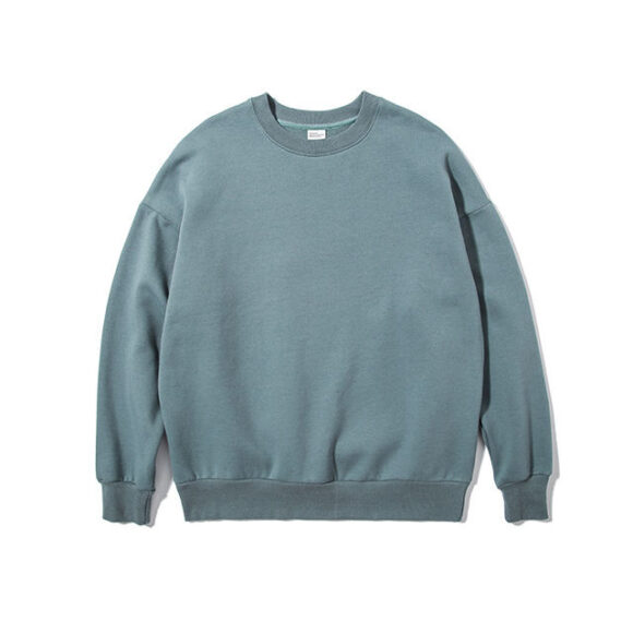 Rts 100% Cotton Plain Crew Neck Long Sleeve Fleece Crew Neck Sweatshirt Men